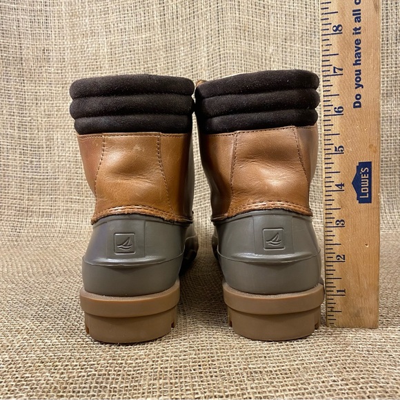 🛑SOLD🛑  Sperry Duck Boots Top sider Brown Waterproof  Size 9.5 - Picture 6 of 10